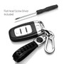 Dodge R/T Logo in White Braided Rope Style Genuine Leather Chrome Hook Key Chain