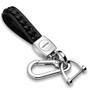 SRT-8 Logo in White Braided Rope Style Genuine Leather Chrome Hook Key Chain