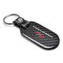 Dodge Challenger R/T 100% Real Black Carbon Fiber Tag Style Key Chain