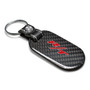 Dodge R/T Logo 100% Real Black Carbon Fiber Tag Style Key Chain