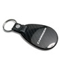Dodge Charger Real Black Carbon Fiber with Leather Strap Large Tear Drop Key Chain