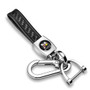 Dodge Scat-Pack in Black Real Carbon Fiber Loop-Strap Chrome Hook Key Chain