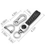 Dodge Jeep SRT Logo in Black Real Carbon Fiber Loop-Strap Chrome Hook Key Chain
