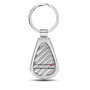 Dodge Challenger Real Silver Dome Carbon Fiber Chrome Metal Teardrop Key Chain