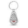 Dodge Challenger R/T Real Silver Dome Carbon Fiber Chrome Metal Teardrop Key Chain