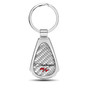 Dodge Challenger R/T Classic Real Silver Dome Carbon Fiber Chrome Metal Teardrop Key Chain