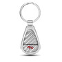 Dodge Charger R/T Real Silver Dome Carbon Fiber Chrome Metal Teardrop Key Chain