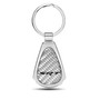 Dodge Jeep SRT Logo Real Silver Dome Carbon Fiber Chrome Metal Teardrop Key Chain