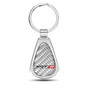 SRT-8 Logo Real Silver Dome Carbon Fiber Chrome Metal Teardrop Key Chain for Dodge Jeep RAM