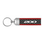 Chrysler 200 Real Carbon Fiber Strap with Red Leather Stitching Edge Key Chain