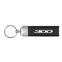 Chrysler 300 Real Carbon Fiber Leather Strap Key Chain with Black stitching