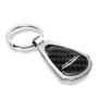 Chrysler Logo Real Black Carbon Fiber Chrome Metal Teardrop Key Chain Key-ring