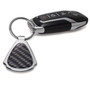 Chrysler Logo Real Black Carbon Fiber Chrome Metal Teardrop Key Chain Key-ring