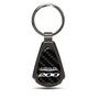 Chrysler 200 Real Black Carbon Fiber Gunmetal Black Metal Teardrop Key Chain