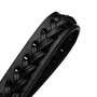 Chrysler Logo in Black Braided Rope Style Genuine Leather Chrome Hook Key Chain