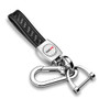 Honda Civic Type-R in White Real Carbon Fiber Loop-Strap Chrome Hook Key Chain