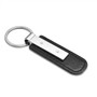 Dodge Logo Silver Metal Black PU Leather Strap Key Chain