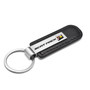 Dodge Scat-Pack Full Color Silver Metal Black PU Leather Strap Key Chain