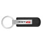 SRT-8 Logo Silver Metal Black PU Leather Strap Key Chain for Dodge Jeep RAM