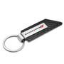 Dodge Logo Carbon Fiber Texture Black PU Leather Strap Key Chain