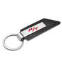 Dodge R/T Logo Carbon Fiber Texture Black PU Leather Strap Key Chain