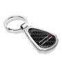 Dodge Challenger Real Black Carbon Fiber Chrome Metal Teardrop Key Chain