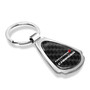 Dodge Charger Real Black Carbon Fiber Chrome Metal Teardrop Key Chain Key-ring