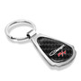 Dodge Charger R/T Classic Real Carbon Fiber Chrome Metal Teardrop Key Chain