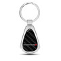 Dodge Logo Real Black Carbon Fiber Chrome Metal Teardrop Key Chain Key-ring