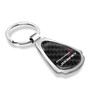 Dodge Journey Real Black Carbon Fiber Chrome Metal Teardrop Key Chain Key-ring