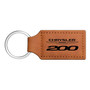 Chrysler 200 Rectangular Brown Leather Key Chain