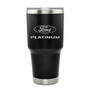 Ford Platinum 30 oz Dual-Wall Vaccum Sealed Black Stainless Steel Travel Tumbler Mug