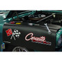 Chevrolet Corvette C2 Logo 22" x 34" Black Fender Gripper Cover