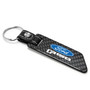 Ford F-150 2015 up Real Carbon Fiber Blade Style Black Leather Strap Key Chain