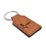 Lincoln Rectangular Brown Leather Key Chain - MKT