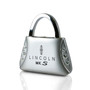 Lincoln MKS Clear Crystals Purse Shape Key Chain