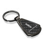 Lincoln Navigator Real Black Carbon Fiber Gunmetal Metal Teardrop Key Chain