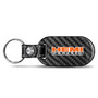 HEMI Powered 100% Real Black Carbon Fiber Tag Style Key Chain for Dodge Jeep RAM