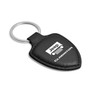 Jeep Gladiator Soft Real Black Leather Shield-Style Key Chain