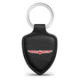 Jeep Trailhawk Soft Real Black Leather Shield-Style Key Chain