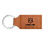 RAM 2500 Logo Rectangular Brown Leather Key Chain