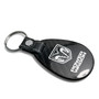 RAM Power Wagon Real Black Carbon Fiber with Leather Strap Large Tear Drop Key Chain