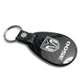 RAM 3500 Logo Real Black Carbon Fiber with Leather Strap Large Tear Drop Key Chain