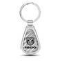 RAM 1500 Logo Real Silver Dome Carbon Fiber Chrome Metal Teardrop Key Chain