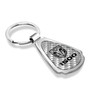 RAM 1500 Logo Real Silver Dome Carbon Fiber Chrome Metal Teardrop Key Chain