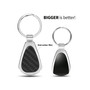 Mopar Real Black Carbon Fiber Chrome Metal Teardrop Key Chain Key-ring for Dodge