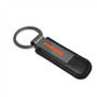 HEMI Logo Gunmetal Black Metal Plate PU Leather Strap Key Chain for Dodge RAM