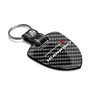 Dodge Durango Real Black Carbon Fiber Large Shield-Style Key Chain