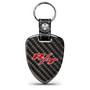 Dodge R/T Logo Real Black Carbon Fiber Large Shield-Style Key Chain