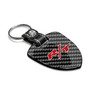 Dodge R/T Logo Real Black Carbon Fiber Large Shield-Style Key Chain